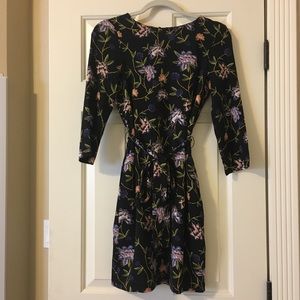 Floral mini dress with pockets
